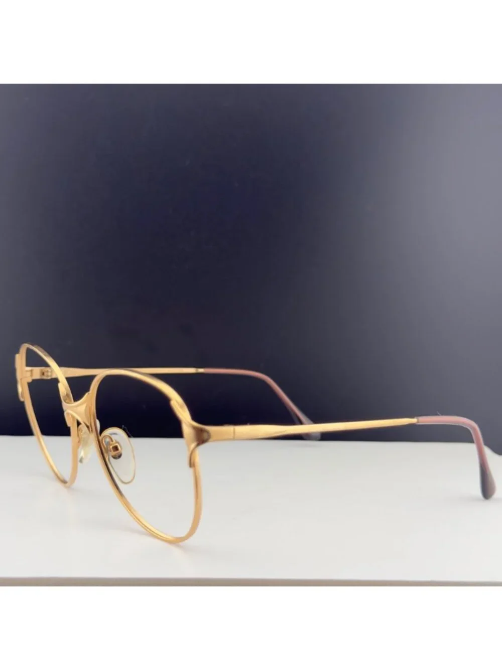 Vintage Terri Brogan Marcolin Gold Metal Frame Eyeglasses Frames 54 16 135